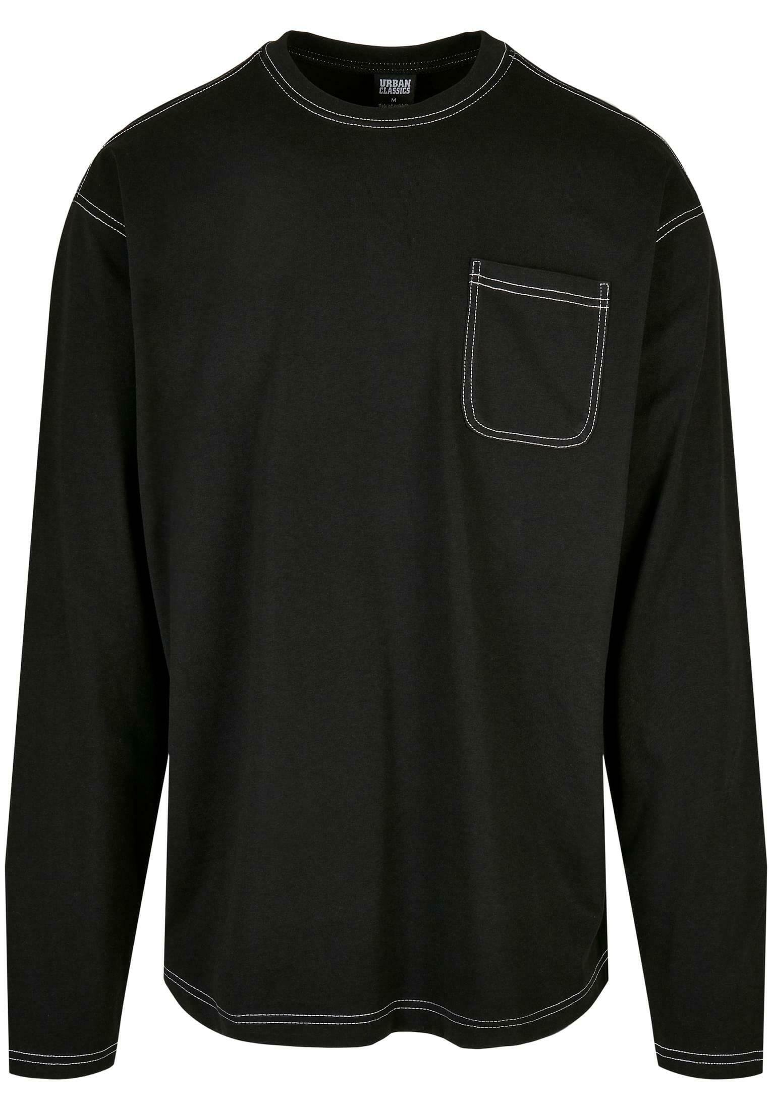 Urban Classics HERREN Long sleeved top black white/black