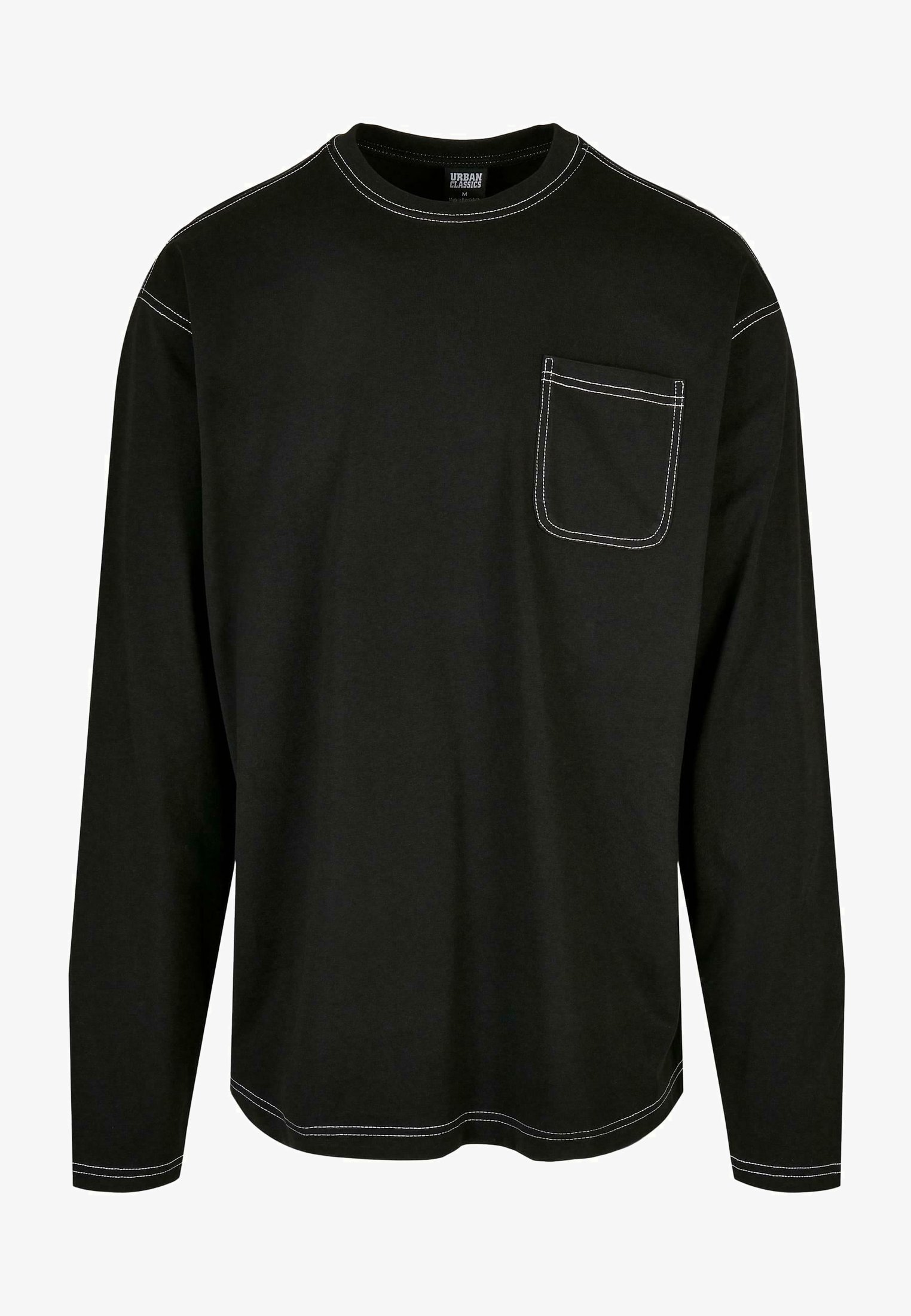 Urban Classics HERREN Long sleeved top black white/black