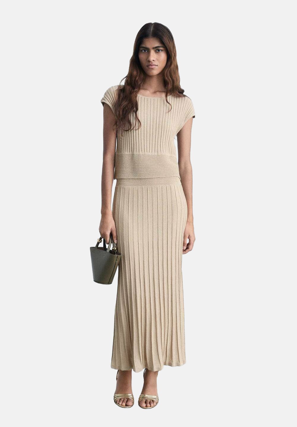 Mango Maxi dress - gold-coloured - Zalando Mango Maxi dress - gold-coloured - Zalando