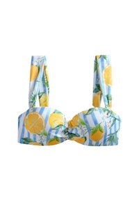 Unausgewählt, white blue pique stripe lemon print