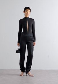 David Koma DIAMOND CUTOU - Μπλούζα με μακριά μανίκια - black/nude