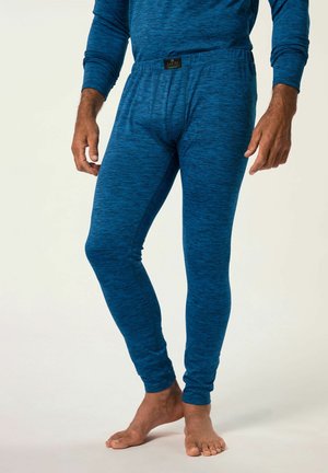 Blaue dehnbare Leggings aus strukturiertem Stoff. Mit einem elastischen Taillenbund mit Logo, entworfen, um eng und bequem zu sitzen.