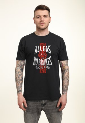 ALL GAS - T-shirt con stampa - black