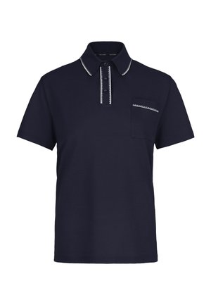 Falconeri, PIQUÉ WITH KNITTED COLLAR - Poloshirt - blue