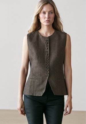 Massimo Dutti Bodywarmer - mottled dark brown