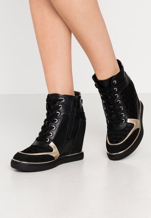 High-top trainers - black