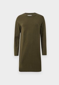 DRESS LONGSLEEVE CREW NECK - Pulóverruha - dark green melange