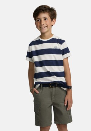 Silbon, CAMISETA DE MANGA CORTA CON ESTAMPADO DE RAYAS ANCHAS - Camiseta estampada - azul