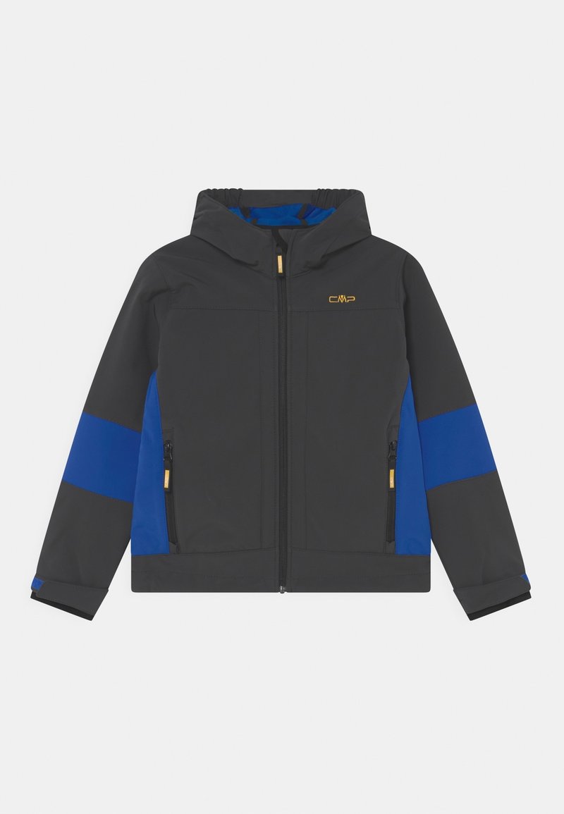 CMP KID JACKET FIX HOOD UNISEX - Veste softshell - antracite/royal