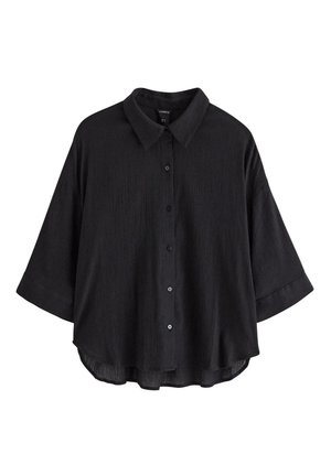 Lindex, LINDEX CRINKLED SHIRT LINDEX - Skjortebluser - black