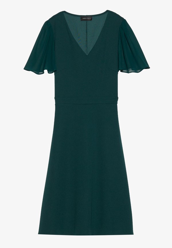 CHIFFON SLEEVES FLARED MINI DRESS - Jersey dress - ponderosa pine4