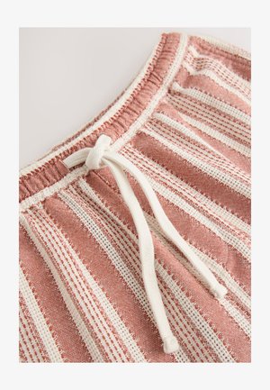 Next REGULAR FIT ELASTICATED WAIST TEXTURED STRIPE - Shortsit - rust orange
