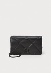 KIRA DIAMOND QUILT POWDER CHAIN WALLET - Skuldertasker - black