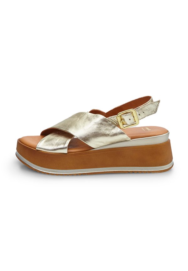 Plateausandalette - oro