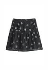 WITH STARS - Jupe trapèze - black