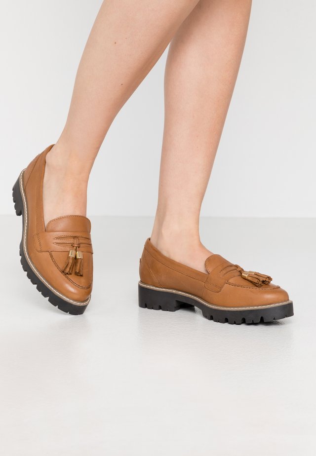 LORENZO CHUNKY LOAFER - Slip-ons - tan