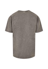 Merchcode MIND FITNESS ACID WASHED - T-shirt print - asphalt