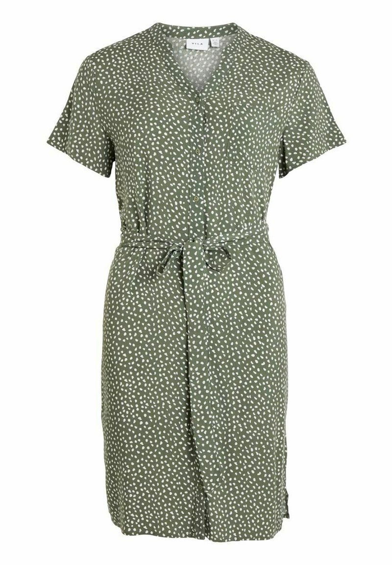 Vila Blousejurk groen gemêleerd Vila Blousejurk groen gemêleerd