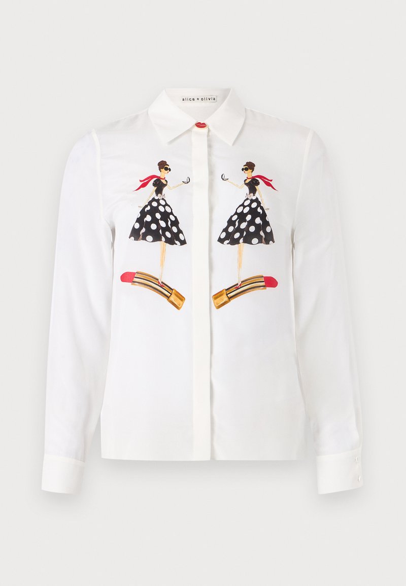 alice + olivia Overhemdblouse wit alice + olivia Overhemdblouse wit