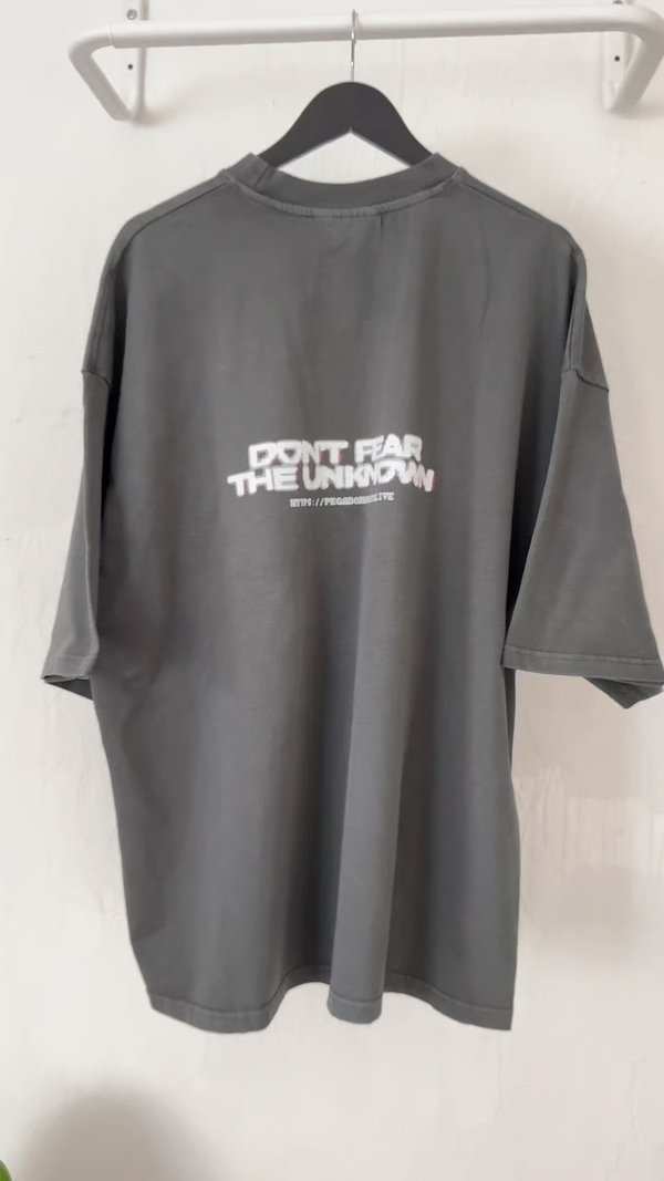 FAWN BOXY TEE - Print T-shirt - washed anthracite4