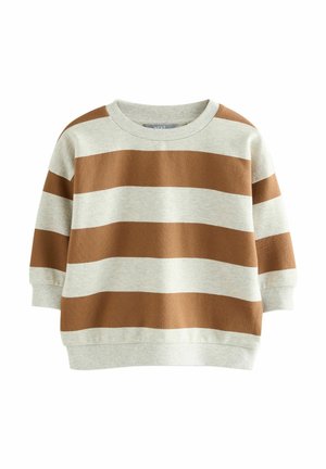 Bluză de molton - chocolate brown/ecru