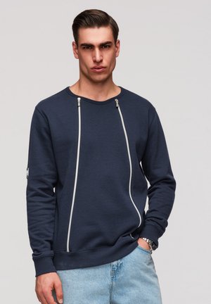 Ombre, WITH DECORATIVE ZIPS - Sweatshirt - navy blue