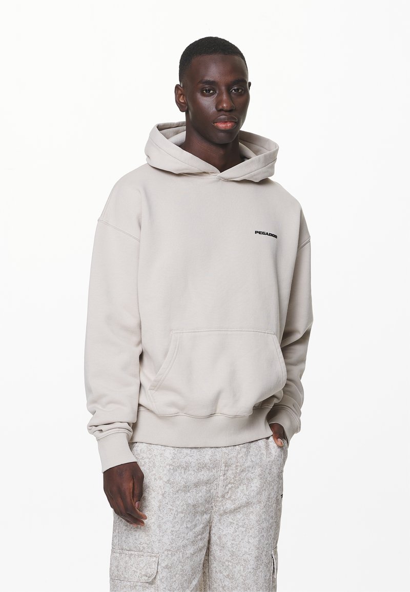 Pegador LOGO OVERSIZED  - Mikina s kapucňou - washed dust cream