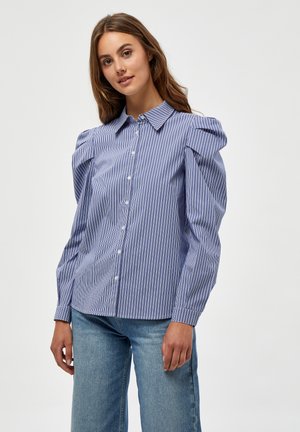 MIELAYNA STRIPED LONG SLEEVE - Bluza z gumbi - blue zen stripes