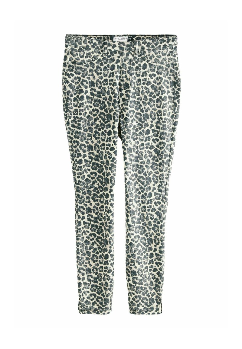 Next CROPPED - Kitsa lõikega teksad - leopard