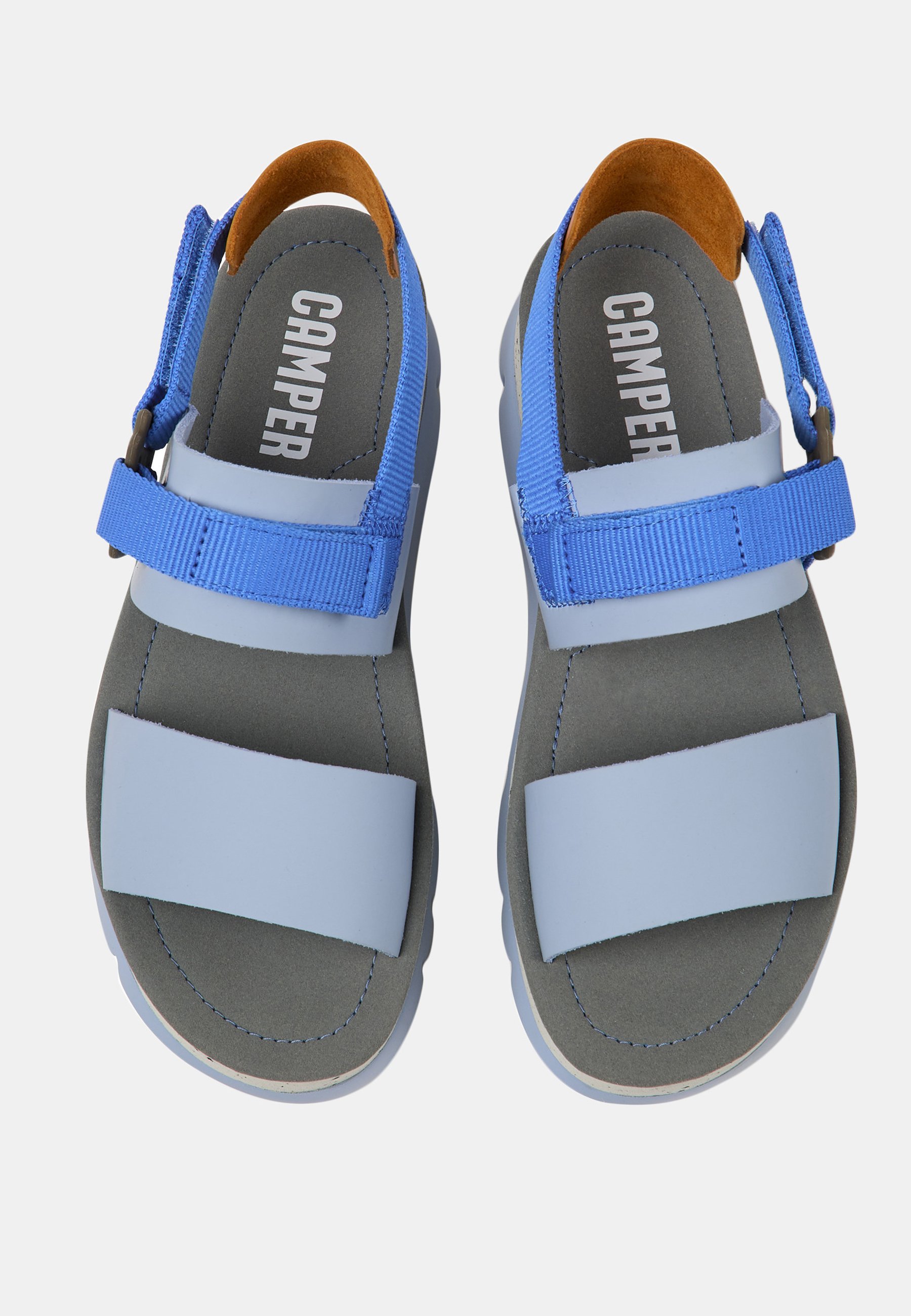 Camper ORUGA UP - Sandalias con plataforma - hellblau orange/azul -  Zalando.es
