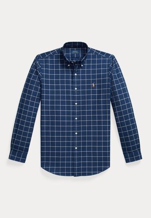 CUSTOM FIT WINDOWPANE OXFORD SHIRT - Ing - navy/white