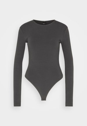 Gina Tricot MAGGIE BODY - Tops ar garām piedurknēm - grey