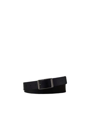Calvin Klein, CASUAL ROUND BUCKLE - Belt - black/antique silver-coloured