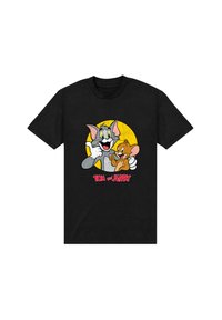 Henry Tiger TOM AND JERRY THUMBS UP - Triko s potiskem - black