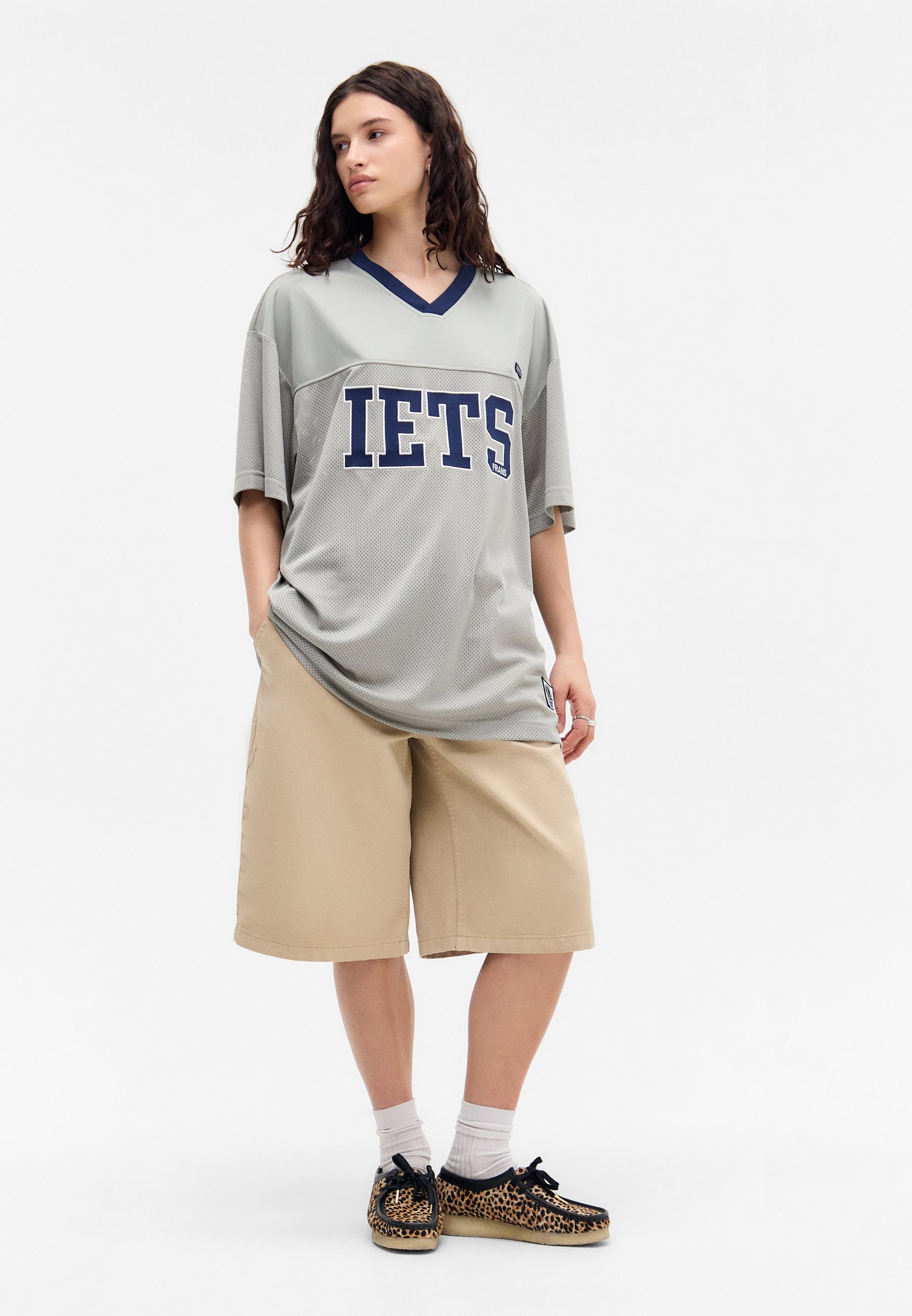 iets frans AIRTEX FOOTBALL TEE UNISEX - Print T-shirt - grey