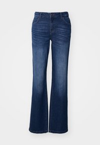 NMNILA WIDE  - Široke nogavice - dark blue denim