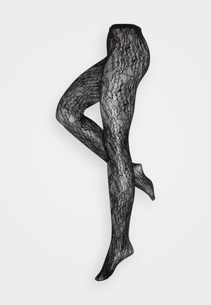 ONLY ONLESTA FLOWER TIGHTS - Hulahopke - black
