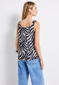 Street One PRINT-MIT RAFFUNG - Blouse - blau
