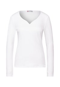 MIT HERZAUSSCHNITT - Longsleeve - weiß
