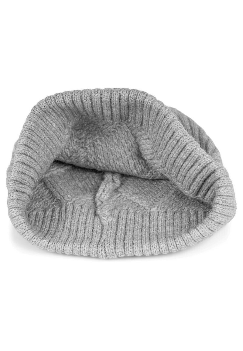 Damen Mützen | STYLEBREAKER MUTZE MIT RAUTENFÖRMIGEM MUSTER UND BREITEM UMSCHLAG FEIN MUTZE Mütze hellgrau - CX83793 Damen Mützen | STYLEBREAKER MUTZE MIT RAUTENFÖRMIGEM MUSTER UND BREITEM UMSCHLAG FEIN MUTZE Mütze hellgrau - CX83793