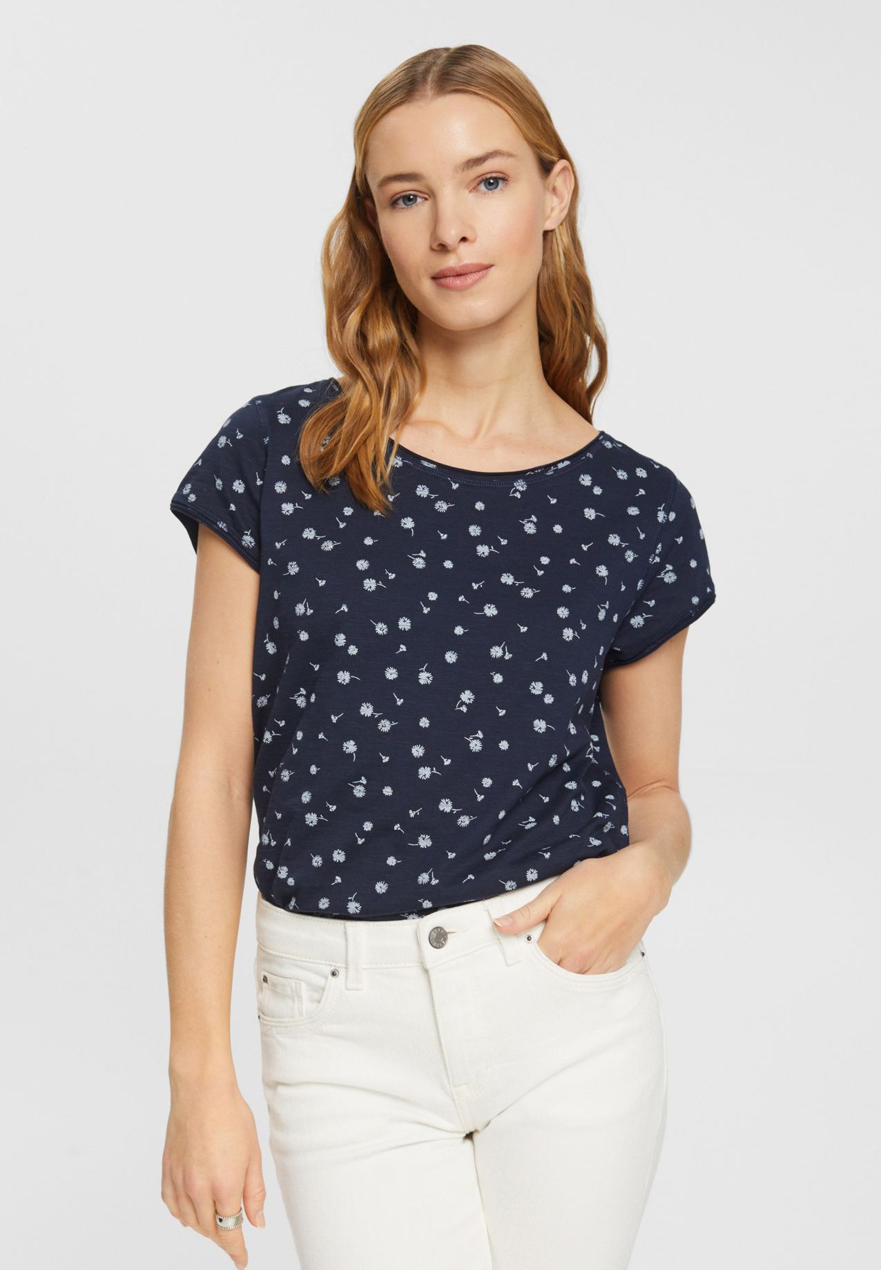 T-Shirt Donna ESPRIT 103EO1K301 – Colore Blu Navy, Taglia S, Modello Leggero E Comodo