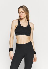 Nike Performance BRA - Vidēja atbalsta sporta krūšturis - black/dark smoke grey