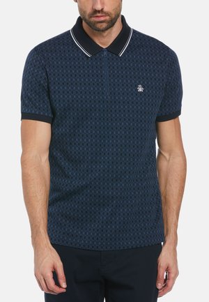 Original Penguin ARGYLE PRINT 1/4 ZIP  - Polo shirt - sargasso sea