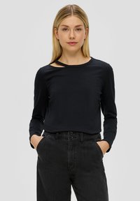 s.Oliver Langarmshirt - schwarz