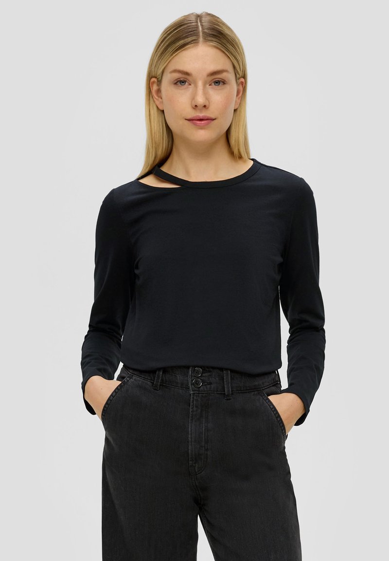 s.Oliver Langarmshirt - schwarz