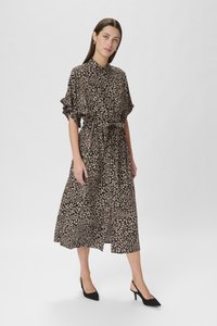 Soaked in Luxury SLNaya Saphira - Abito a camicia - black with brown dots
