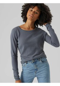 Vero Moda VMCARE STRUCTURE O-NECK GA NOOS - Džemperis - stormy weather