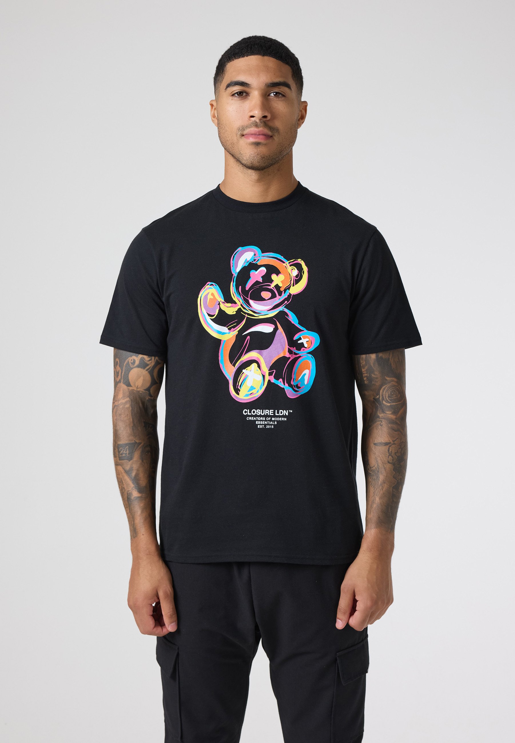 CLOSURE London POP ART TEDDY TEE - T-Shirt print - black 