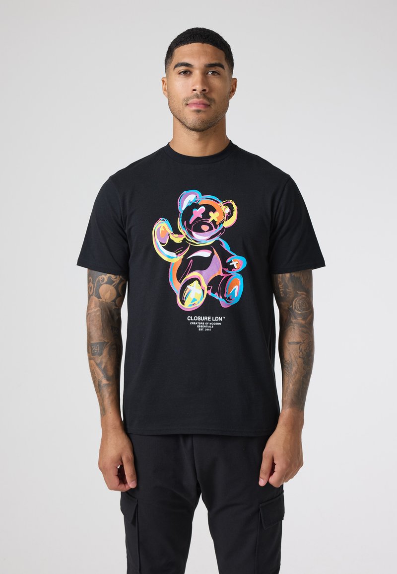 CLOSURE London - POP ART TEDDY TEE - Print T-shirt - black, Enlarge