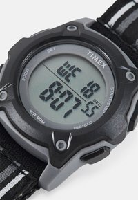 Timex KID'S DOUBLE LAYER STRIPED FABRIC STRAP WATCH UNISEX - Reloj digital - black